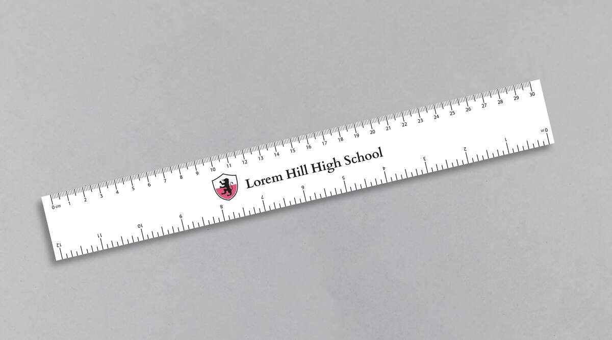 Ruler with School Logo